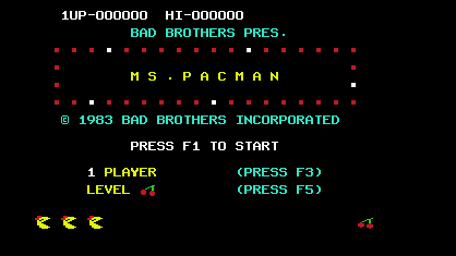 Ms. Pacman Title Screen